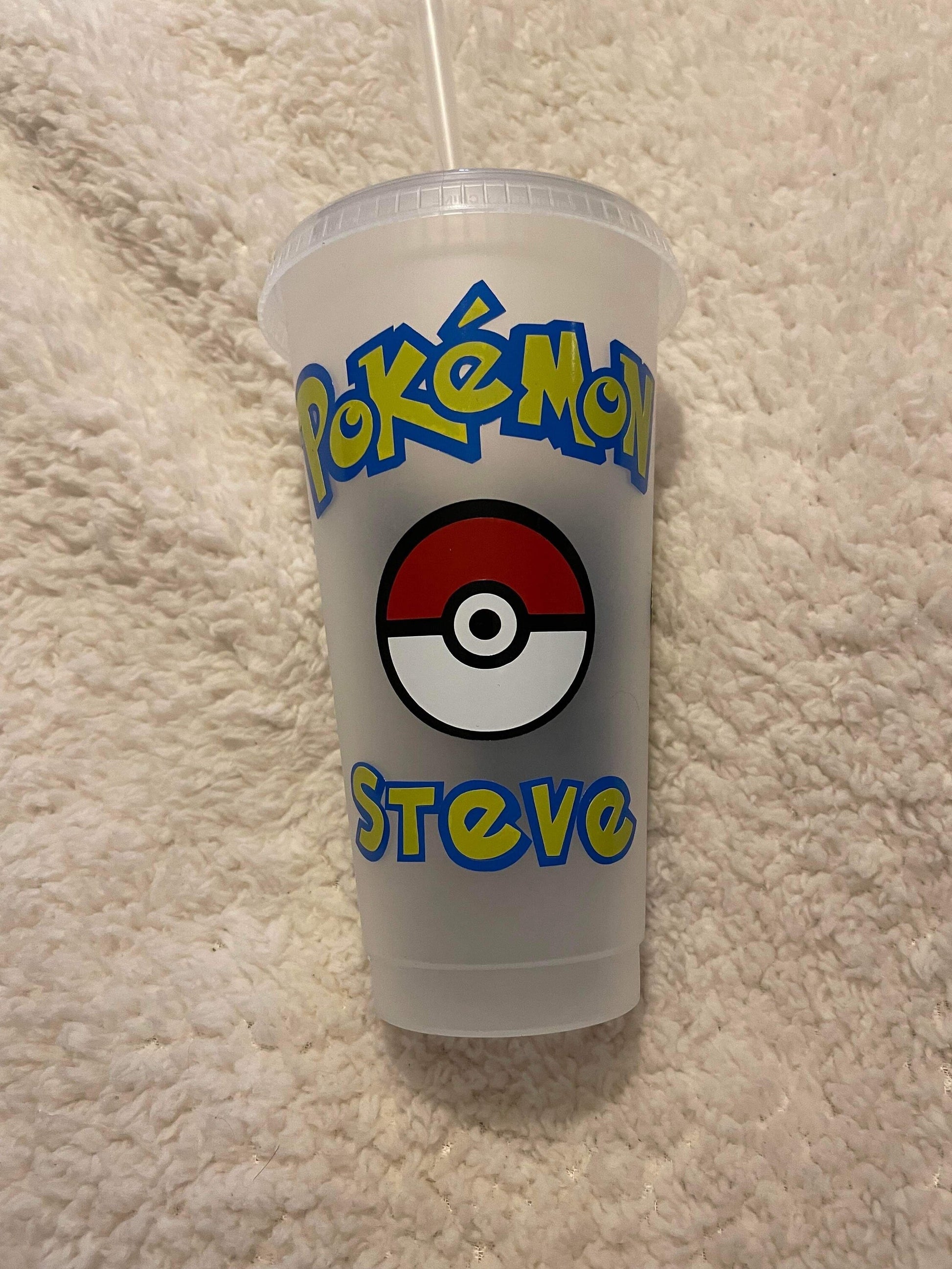 Pokémon Starbucks style cold cup Pikachu personalised