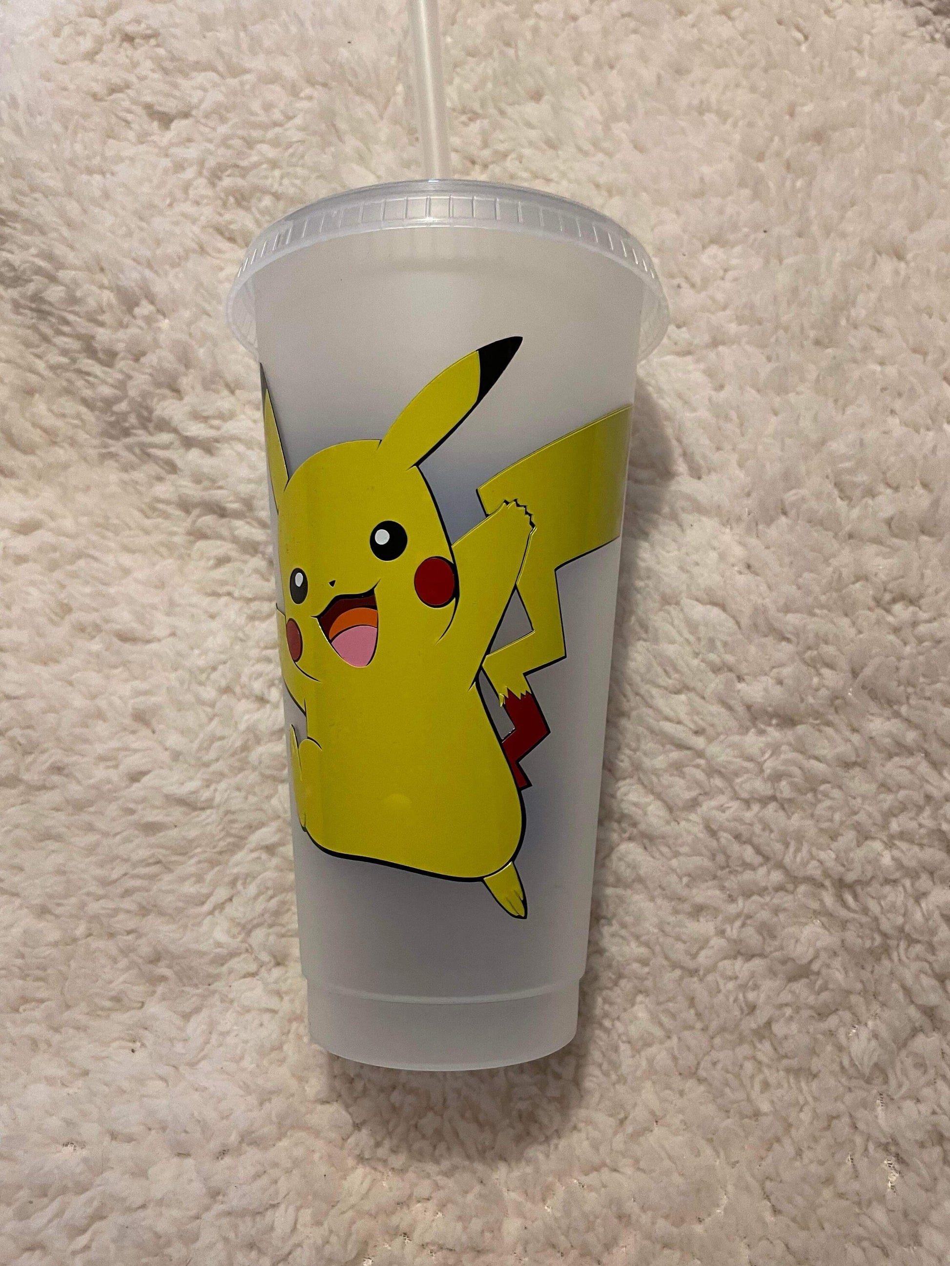 Pokémon Starbucks style cold cup Pikachu personalised