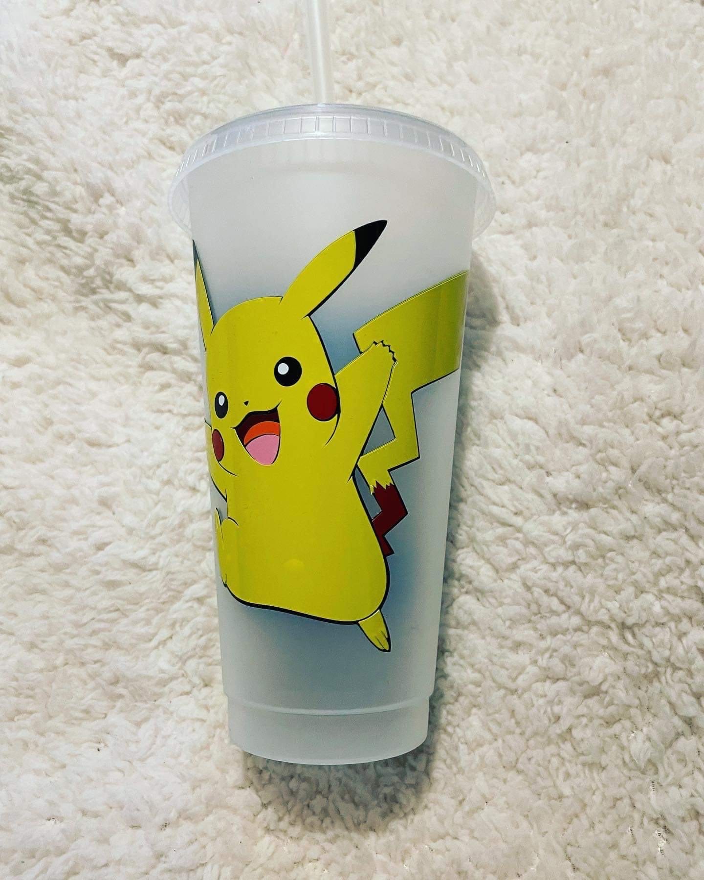 Pokémon Starbucks style cold cup Pikachu personalised