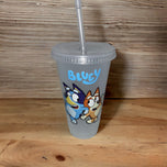 Bluey & Bingo Cold Cup, Starbucks Style, Cold Cup, Tumbler, cup with lid and straw