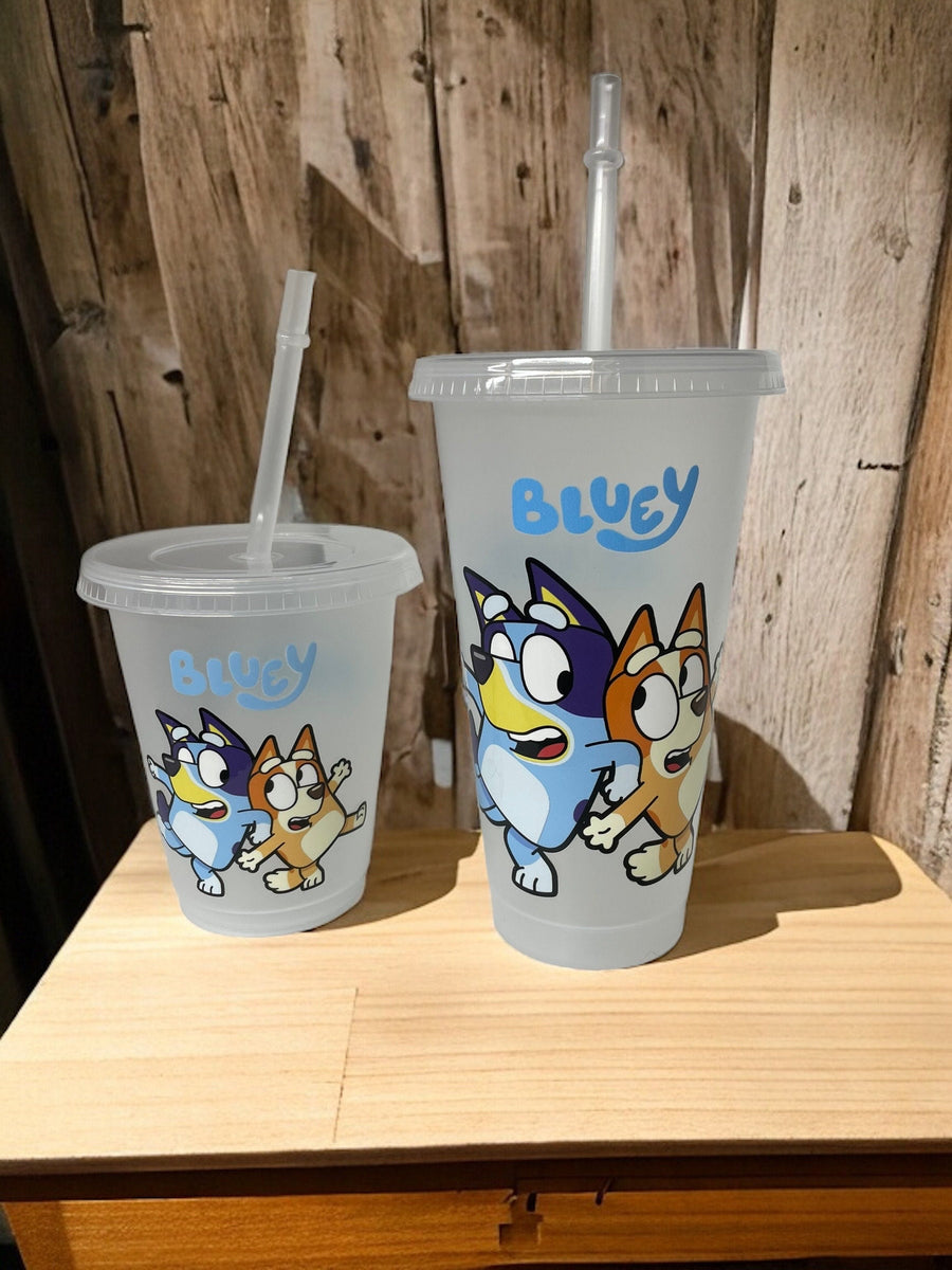 Bluey & Bingo Cold Cup, Starbucks Style, Cold Cup, Tumbler, cup with lid and straw