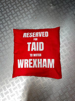 Football Fan Cushion - Wrexham AFC, Wrexham Fan, Wrexham Football Club