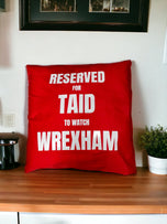 Football Fan Cushion - Wrexham AFC, Wrexham Fan, Wrexham Football Club