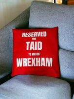 Football Fan Cushion - Wrexham AFC, Wrexham Fan, Wrexham Football Club