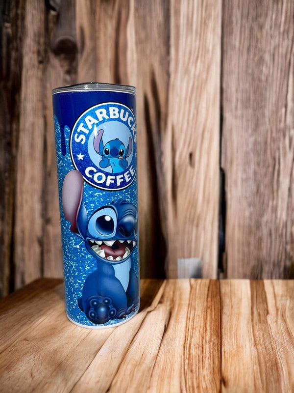 Stitch 20oz Stainless Steel Skinny tumbler with straw
