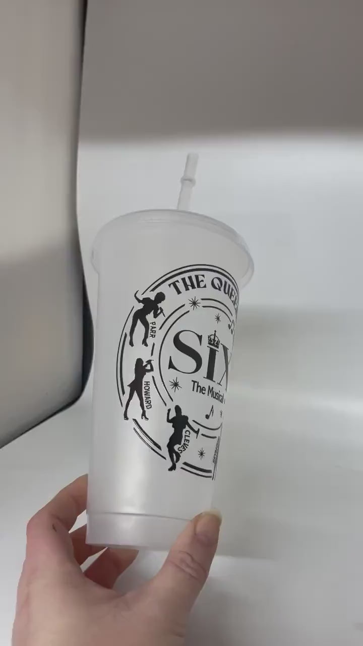 SIX  the musical Cold Cup - Personalised, Starbucks style, Coldcup, SIX QUEENS WestEnd the queens