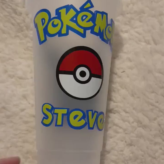 Pokémon Starbucks style cold cup Pikachu personalised